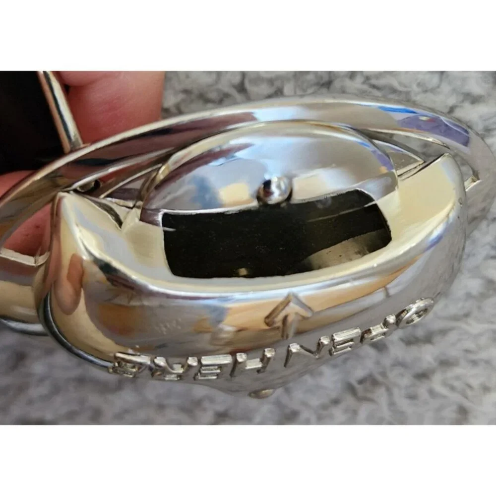 Tony Lama Black Size 42 Belt With Bottle Opener 